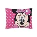 Disney Minnie Mouse Bright Pink Soft Plush Decorative Toddler Pillow, Pink, White, Black