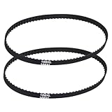 PATIKIL 2 Stück Zahnriemen 84 Zähne 10mm Breite 442mm Länge Gummiriemen Teilung Synchron Geschlossener Zahnriemen Schwarz für 3D-Drucker CNC-Maschinen Industrielle XL168