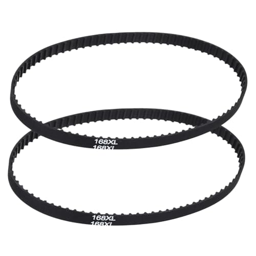 PATIKIL 2 Stück Zahnriemen 84 Zähne 10mm Breite 442mm Länge Gummiriemen Teilung Synchron Geschlossener Zahnriemen Schwarz für 3D-Drucker CNC-Maschinen Industrielle XL168