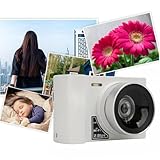 Zunate 2.5K 24MP Digital Camera with WiFi, 16x Digital Zoom, 2.88' Screen, 1800mAh Battery, Webcam & MP3 for Travel, Vlogging, Beginners (White)