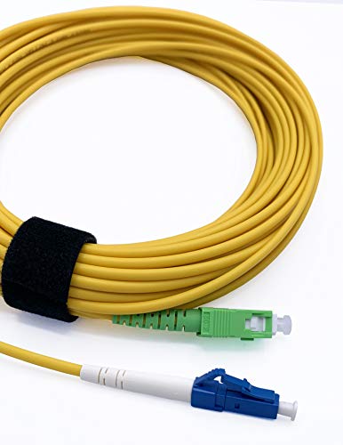 Elfcam® - 3 metry kabel światłowodowy SC/APC do LC/UPC jednomodowy Simplex, 9/125 μm Optyczna Podwiązka LSZH