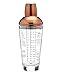 BAR CRAFT Shaker per Cocktail in Vetro, Boston Copper, 650 ml