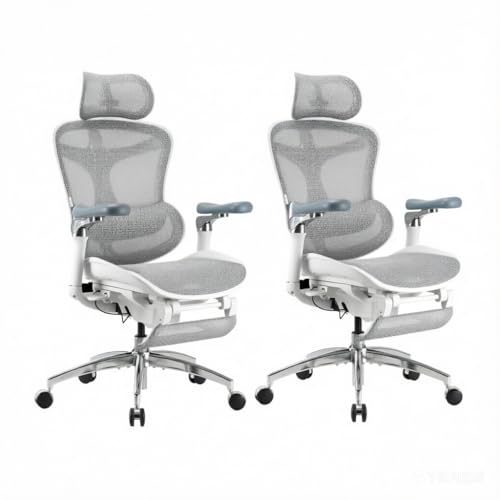 Image of SIHOO Doro C300 Pro Ergonomic Office Chair with Footrest, Ultra-Soft 6D Armrests, Dynamic Lumbar Support, Seat Depth Adjustment and Adjustable Backrest, Big and Tall Desk Chair 2 Packs (Grey)