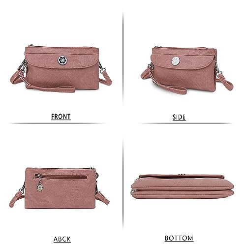 Image of Angel Kiss Crossbody Bags Small Purses for Women Vegan Leather Cell Phone Wallet Purse with Wristlet Strap