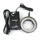 Adjustable 56LED/144 LED Microscope Ring Light Illuminator Lamp for Industry Stereo Trinocular Microscope Video Magnifier(56 LED Black)