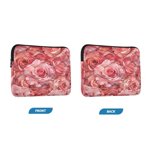 Funda para portátil 13-14 pulgadas con patrón rosa miniatura 2