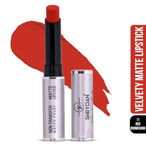 Image of Shryoan Velvety Matte Non-Transfer Lipstick I Long Lasting Stay with Non-Transfer Formula | Smudge & Water Proof (3.5 gm)