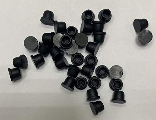 Image of Protection Force Plug for 3 /16 inch 5mm Hole (Pack of 100) 1 /4-20 UNC M6 Thread Nut Cover Seal LDPE Black Plastic Mount