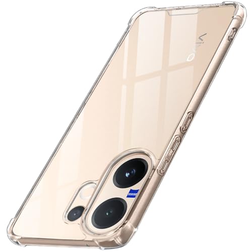 Image of TheGiftKart Crystal Clear Back Cover Case for Vivo V60 5G / V60e 5G / Vivo T4 Pro 5G | Shock Proof 360 Protection | Hard Clear Back Case for Vivo V60 / V60e / T4 Pro (PC & TPU, Transparent Bumper)