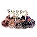 Ukerdo Mignon Duveteux Endormi Bébé Poupée Porte-clés Pompom Femmes Voiture Extérieur Métal Sac à Dos Téléphone Pendant - 5 PCS