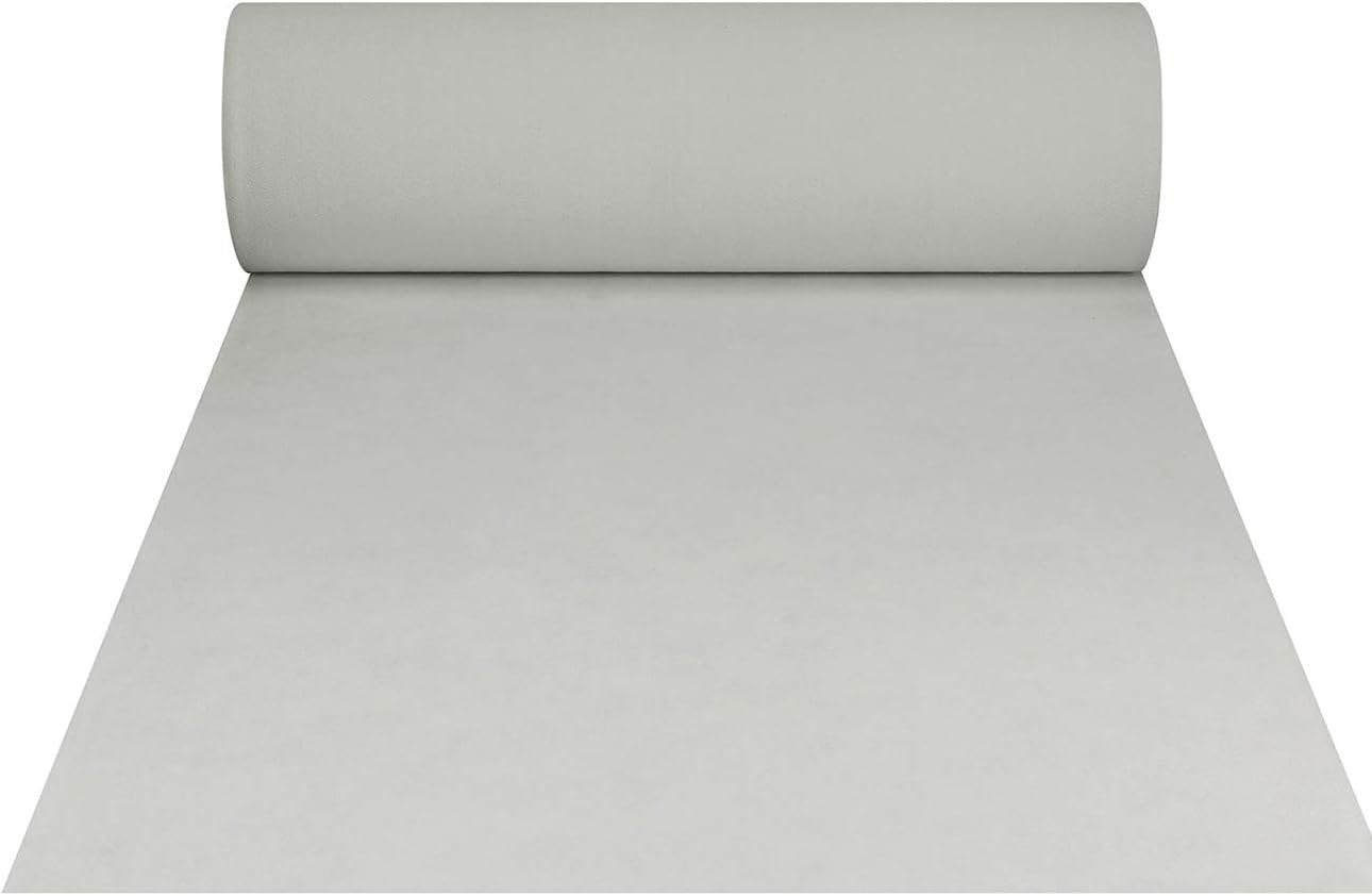 Alfombra de moqueta blanca 1 x 30 m transitable para suelos de eventos