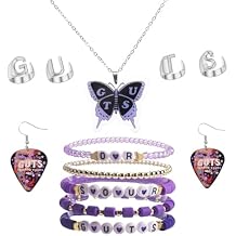 AITELEI Guts Jewelry Sets Butterfly Olivia Merch Necklace Earrings Rings Bracelets Concert Outfit Accessories for Women Fans Tour Concert Outfit Jewelry Accessories Gifts