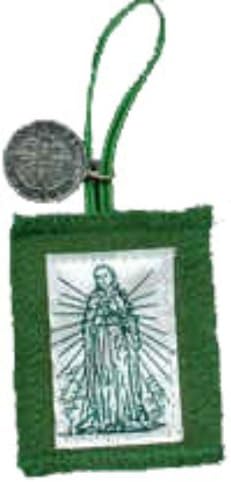 Immaculate Heart of Mary Green Scapular (1013) Short Cord