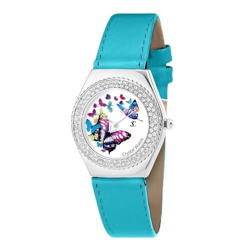 Montre pour femme bleu réglable : le cadeau élégant et chic avec fermoir sécurisé
