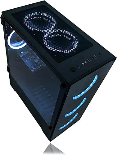 Alarco Gaming Pc Desktop Computer Intel I7 3.40Ghz,16Gb Ram,1Tb Hard Drive,Windows 10 Pro,Wifi Ready,Video Card Nvidia Gtx 750 4Gb, 6 Rgb Fans With Remote #TOP6