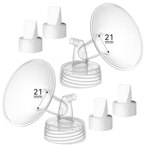 Image of TOVVILD 21mm Breast Pump Parts Replacement Kit Compatible with Spectra S1 S2, Flange & Duckbill Valve Set, BPA Free Accessories, 6 Pack