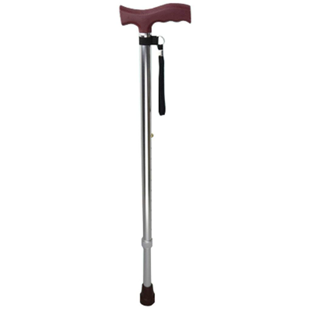 Soporte para bastón para Caminar, muleta para Ancianos, Ancianos, telestable, Antideslizante, Ligero, Ajustable en Altura, Bastones Plateados para Hombres o Mujeres, muletas
