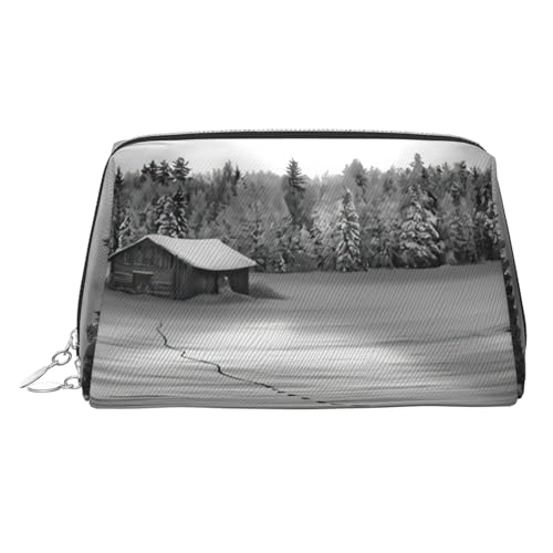 Barn Black and White Printed Multifunctional Storage Bag, Protective Cosmetic Pouch for Weekend Travel and Gym