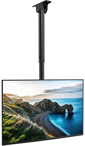 Ceiling TV Mount, Adjustable Swivel TV Stand for 26-55 Inch Screen - Full Motion Ceiling TV Stand, Supports up to 45kg with VESA 400 x 400