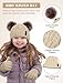 Senker Fashion Winter Beanie Kids Hat and Gloves Set for Girls Boys Toddler Pompom Knit Fleece Lined for Cold Weather