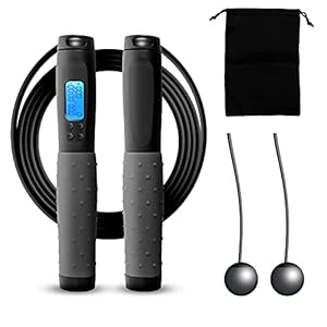Uten Jump Rope, Skipping Rope for Women Men Kids with Ball Bearings Rapid Speed Cable and 6” Memory Foam Handles Ideal for Aerobic Exercise Like Speed Training, Extreme Jumping, Endurance Training and Fitness Gym.