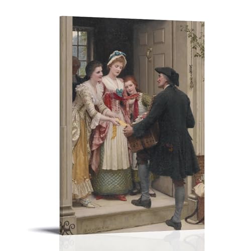 Impression sur toile Edmund Blair Leighton Rubans et dentelle 40x60cm