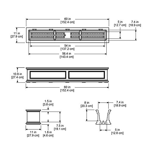 Mayne 5824B Fairfield Window Box, 5-Foot, Black #TOP6