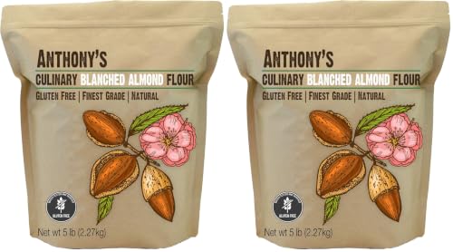Image of Anthony's Blanched Almond Flour, Culinary Grade, 5 lb, Extra-Finely Ground, Gluten Free, Non GMO, Keto Friendly (Pack of 2)