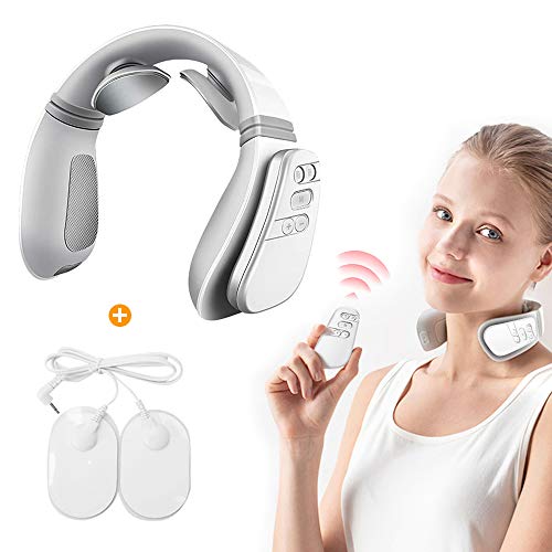 Preisvergleich Produktbild Nackenmassagegerät, Augenfed Tiefengewebe Nackenmassage, niedrige elektrische Frequenz, Pulsmassagegerät mit Heißkompresse-Funktion, intelligentes tragbares Design