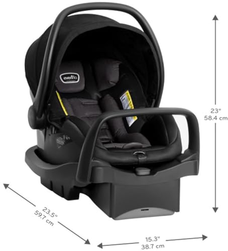 evenflo pivot suite modular travel system with litemax infant car seat dunloe black