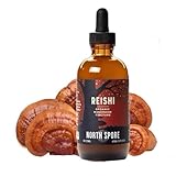 North Spore Reishi Mushroom Extract Tincture | High Potency Organic Ganoderma lucidum, 100% Fruiting Bodies | Non-GMO, Vegan - 4oz