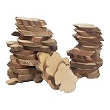 RUSTIKALE HOLZSCHEIBEN KLEIN: Unser Set beinhaltet 100 Naturholzscheiben. Sie variieren in der Größe von 2 cm – 5,5 cm und sind etwa 5 mm dick. Alle Holzstücke in unserem Set sind unbehandelt und wurden glattgeschliffen. Da die Baumscheiben zum Basteln komplett aus Cirrus Naturholz sind, sind alle Astscheiben zum Basteln einzigartig. Die Rinde ist intakt und kann etwas abblättern, da die Holzplättchen so naturbelassen und unbehandelt sind. Die Holzscheiben zum Basteln besitzen noch keine Löcher.