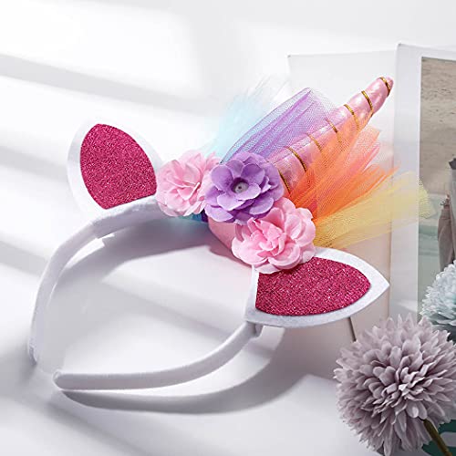 Dresbe Led Headbands Luminous Flower Headband Cute Festival Hair Hoop Party Hair Accessories For Women And Girls (Pink) #TOP1