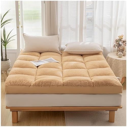 Colchón de Lana Gruesa Mejorado, colchón de Suelo japonés, colchón para Dormir Tipo futón, colchoneta mullida y Plegable, colchón portátil para Dormir para Invitados, Camping, Viajes