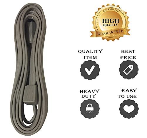 Heavy Duty Extension Cord Wire Gray For Air Conditioner Refrigerator And Major Appliances Indoor And Outdoor Use 25 Feet Grey 3 Pronged Cord #TOP4
