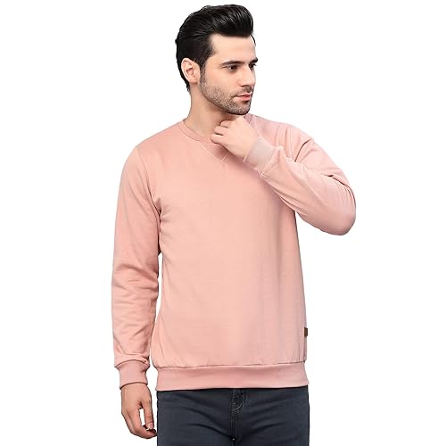 Image of Rigo Fleece Printed Round Neck Sweatshirt for Men | Full Sleeves Sweatshirt for Men | Casual Wear & Stylish Sweatshirts for Men