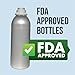 UN Rated Aluminum Bottles – Durable, High Purity Brushed Aluminum for Hazardous Chemical Transport | With Tamper Evident Cap & LDPE Plug | 1250ml / 1.25kg | UN Certified for Essential Oils & Solvents