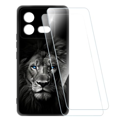 ESACMOT �v�����g�P�[�X + 2�������K���X�t�B���� Vivo iQOO Neo 8 Pro 5G �Ƃ̌݊�������, �Ռ��z���\�t�g�J�o�[ HD�N���A (���C�I��2)