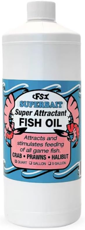 LFS SuperBait Super Attractant Fish Oil | Attracts Crab, Prawns, Halibut, and More