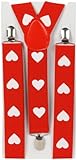Heart Suspenders (adjustable) Party Accessory  (1 count) (1/Pkg)