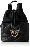 nappa Pinko , Classic Backpack Maxi Puff QUI Donna, Z99q_nero-antique Gold, Taglia unica