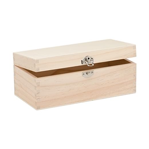 Glorex 6 1682 001-Caja de Madera de Pino Rectangular con Cierre Aprox. 20 x 85 x 75 cm de tamaño FSC Mix para Pintar Pegar o Decorar con un Hierro de marcar, Wood-Coloured, 20 x 8,5 x 7,5 cm