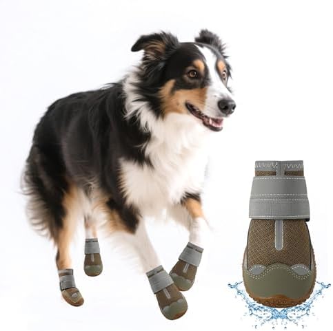 Furrtripsy Dog Booties,Waterproof Dog Shoes for Large Medium Smal...