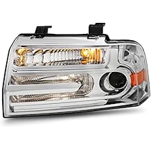 AKKON - Fits 2007-2014 Lincoln Navigator SUV [HID Xenon Type] Projector Chrome Headlight Headlamp Driver Left Side