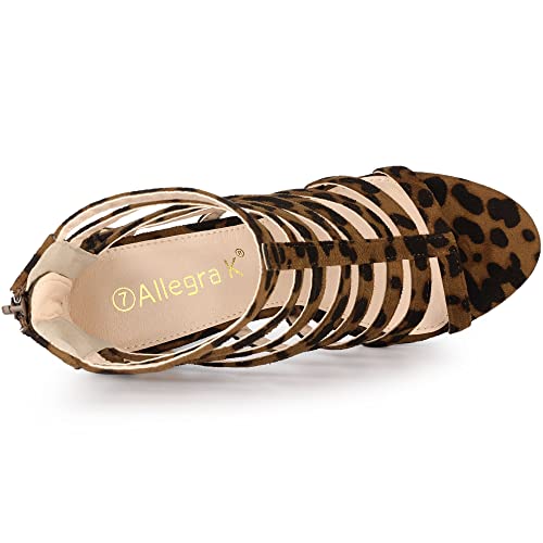 Allegra K Women's Stiletto Platform Heels Strappy Gladiator Heel Sandals4