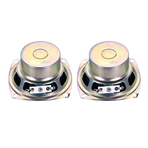 uxcell 2 Pcs 10W 8 Ohm Small Speakers Metal Shell Square Internal Micro Anti-Magnet Speaker for Mini Speakers DVD EVD Multimedia Mobile Portable Advertising Machine