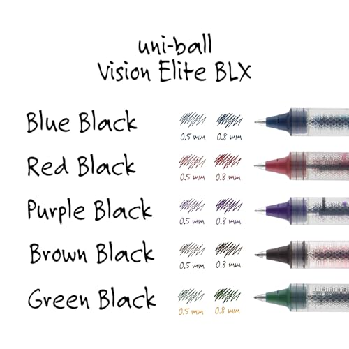 uni-ball 61232 VISION ELITE Roller Ball Bolígrafo negro azul miniatura 4