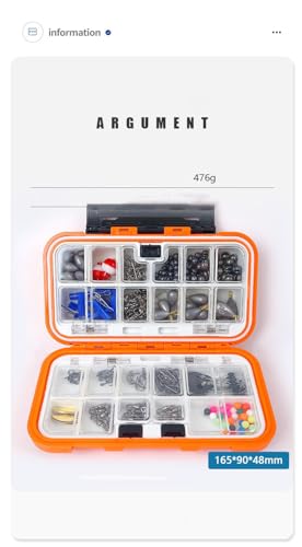 Set de accesorios de pesca 254 piezas en caja miniatura 3