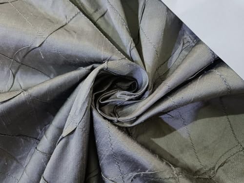 Tissu Dupioni gris à nervures au mètre tissu ameublement et confection rideau plissé