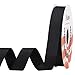 Lkitty 25mm x 45metri/rotolo Nastro in grosgrain Tessuto artigianale Nastri solidi per regali fai da te Fiocco avvolgente Decorazione per feste Fiori nuziali Accessori-(1",Nero)
